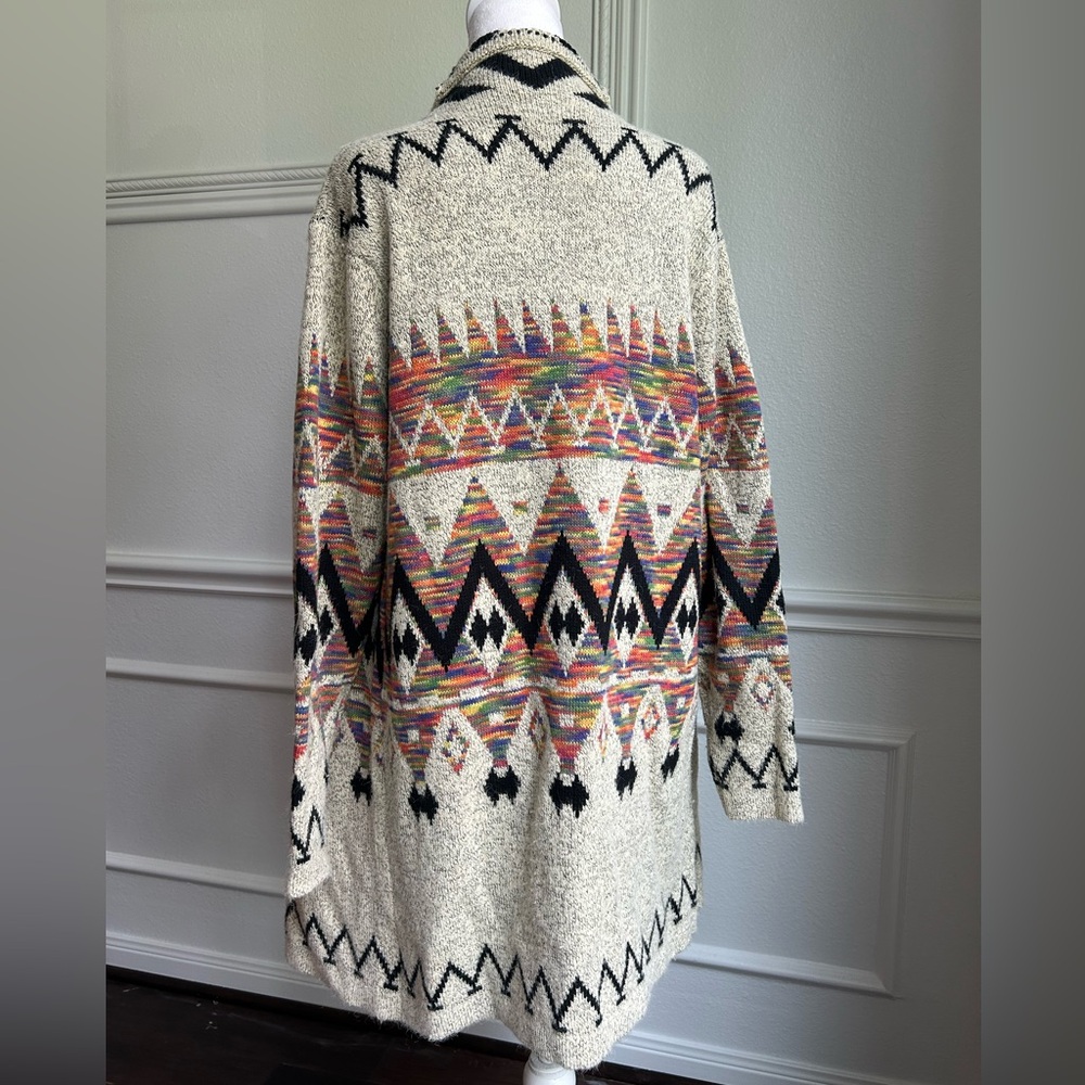 Kamana Women's Tribal, Boho, Western Open Front Cardigan, Size L - Picture 4 of 6